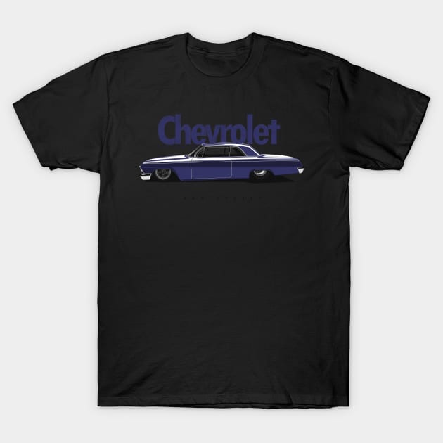 '62 Pro-Street Impala SS in Nassau Blue Poly. T-Shirt by LordGT